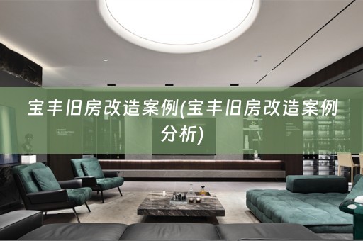 宝丰旧房改造案例(宝丰旧房改造案例分析)