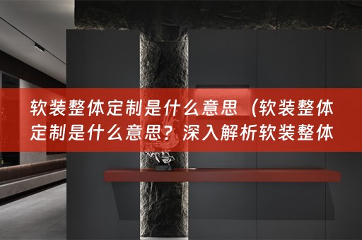 整体定制的概念及相关知识）