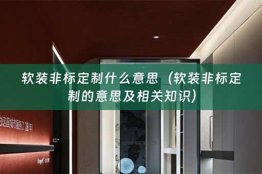 非标定制的意思及相关知识）