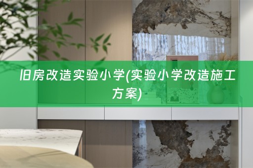 旧房改造实验小学(实验小学改造施工方案)