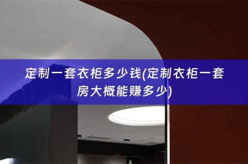 定制一套衣柜多少钱(定制衣柜一套房大概能赚多少)