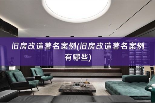 旧房改造著名案例(旧房改造著名案例有哪些)