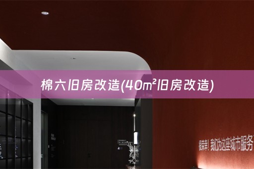 棉六旧房改造(40㎡旧房改造)
