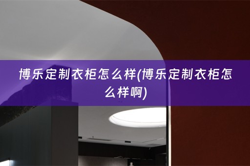 博乐定制衣柜怎么样(博乐定制衣柜怎么样啊)