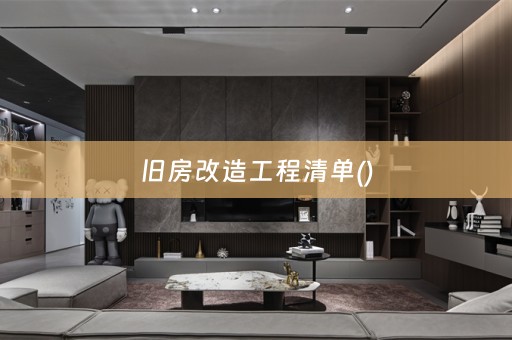 旧房改造工程清单()