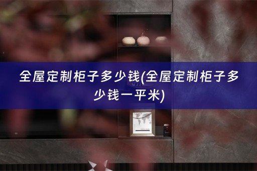 柜子多少钱一平米)