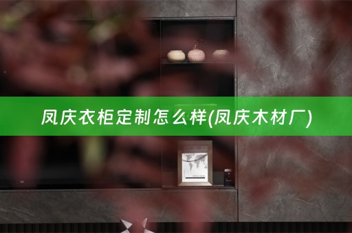凤庆衣柜定制怎么样(凤庆木材厂)