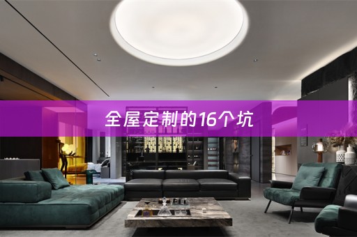 的16个坑