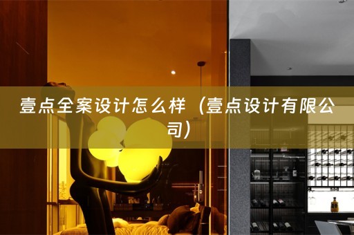 壹点全案设计怎么样（壹点设计有限公司）