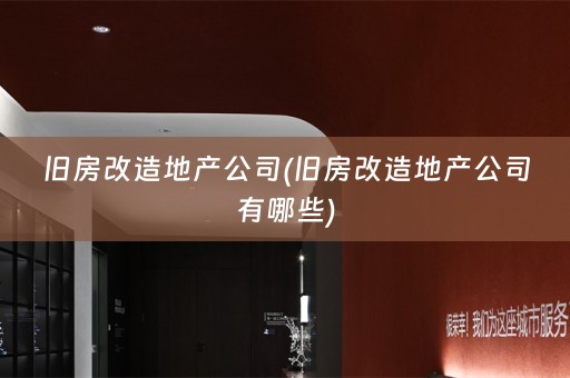 旧房改造地产公司(旧房改造地产公司有哪些)