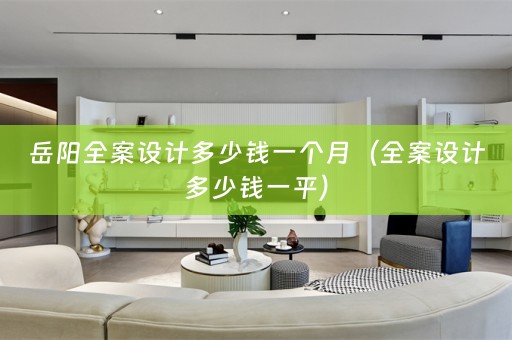 岳阳全案设计多少钱一个月（全案设计多少钱一平）