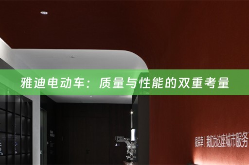 雅迪电动车：质量与性能的双重考量