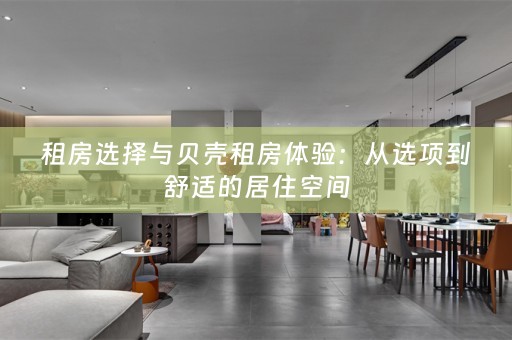 租房选择与贝壳租房体验：从选项到舒适的居住空间