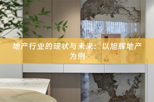 地产行业的现状与未来：以旭辉地产为例
