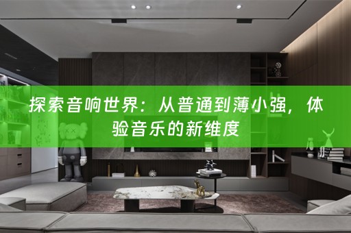 探索音响世界：从普通到薄小强，体验音乐的新维度