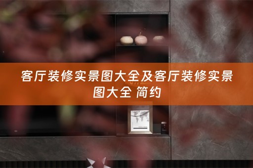 客厅装修实景图大全及客厅装修实景图大全 简约