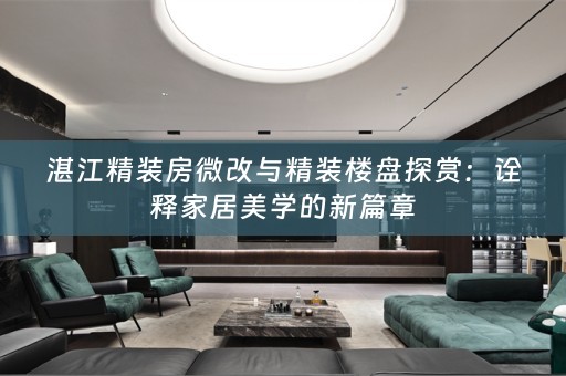 湛江精装房微改与精装楼盘探赏：诠释家居美学的新篇章