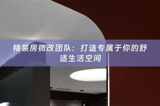 精装房微改团队：打造专属于你的舒适生活空间