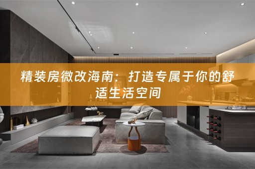 精装房微改海南：打造专属于你的舒适生活空间