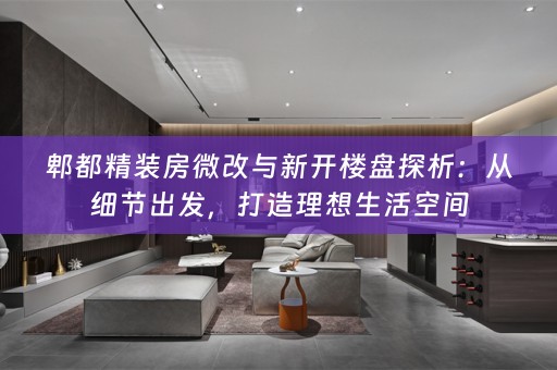 郫都精装房微改与新开楼盘探析：从细节出发，打造理想生活空间