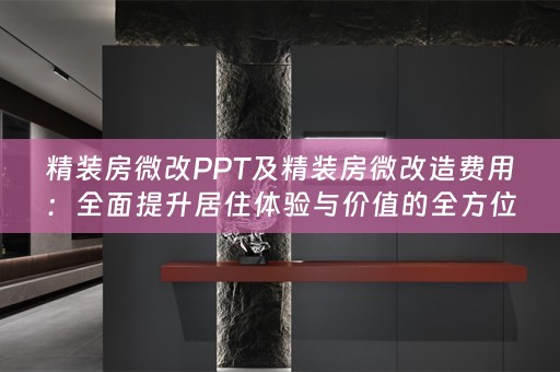 精装房微改PPT及精装房微改造费用：全面提升居住体验与价值的全方位指南