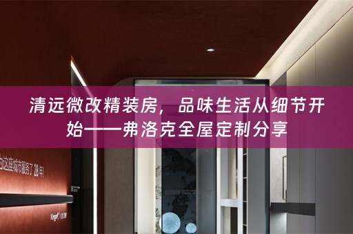 清远微改精装房，品味生活从细节开始——弗洛克分享