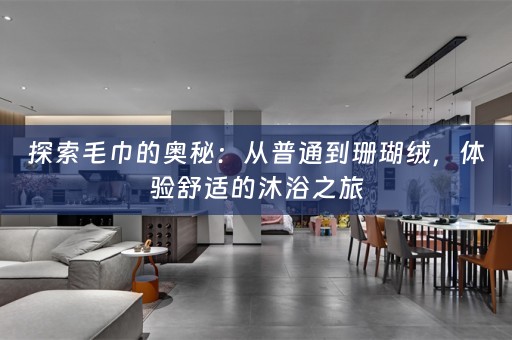 探索毛巾的奥秘：从普通到珊瑚绒，体验舒适的沐浴之旅