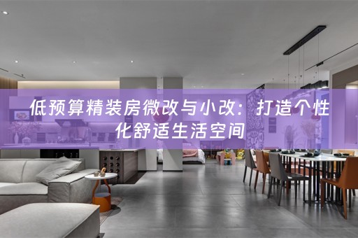 低预算精装房微改与小改：打造个性化舒适生活空间