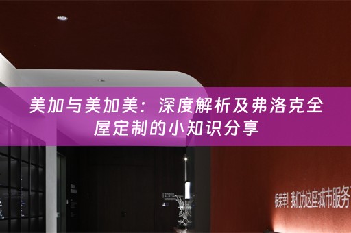 美加与美加美：深度解析及弗洛克的小知识分享