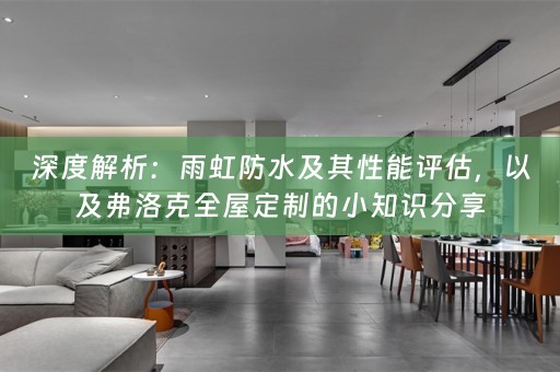 深度解析：雨虹防水及其性能评估，以及弗洛克的小知识分享