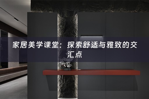 家居美学课堂：探索舒适与雅致的交汇点