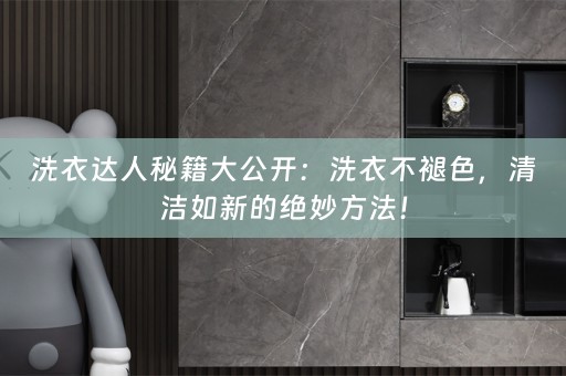 洗衣达人秘籍大公开：洗衣不褪色，清洁如新的绝妙方法！