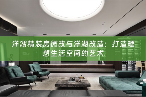 洋湖精装房微改与洋湖改造：打造理想生活空间的艺术