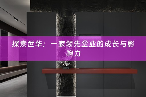 探索世华：一家领先企业的成长与影响力