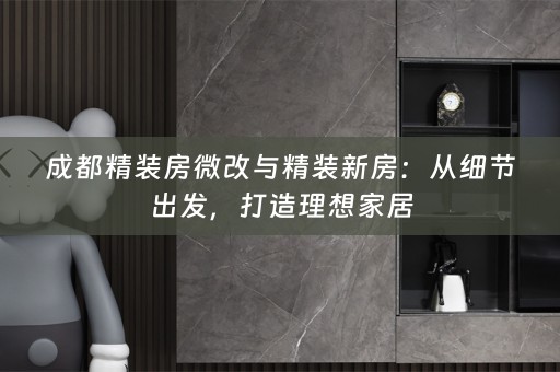 成都精装房微改与精装新房：从细节出发，打造理想家居