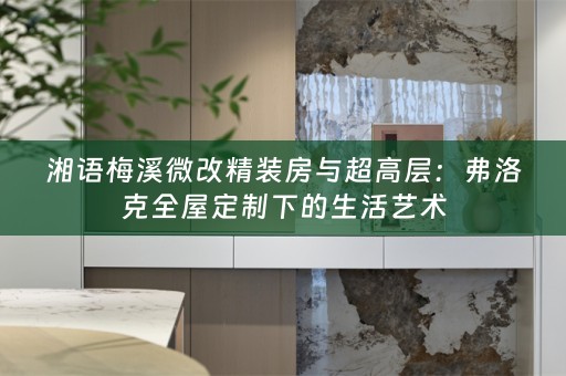 湘语梅溪微改精装房与超高层：弗洛克全屋定制下的生活艺术
