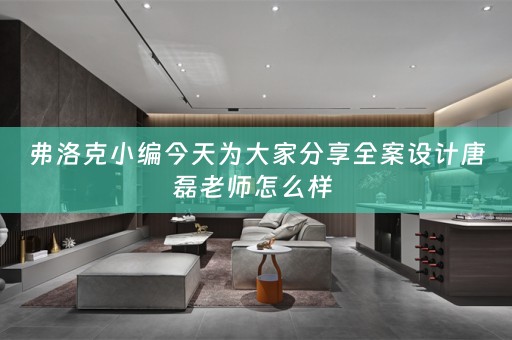 弗洛克小编今天为大家分享全案设计唐磊老师怎么样 