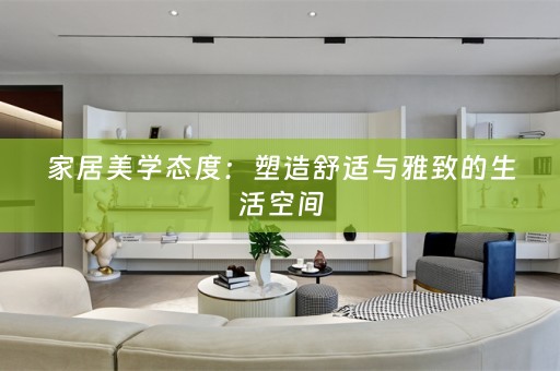 家居美学态度：塑造舒适与雅致的生活空间