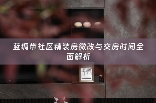 蓝绸带社区精装房微改与交房时间全面解析