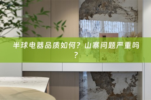 半球电器品质如何？山寨问题严重吗？