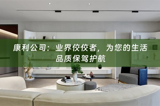 康利公司：业界佼佼者，为您的生活品质保驾护航