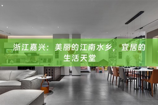 浙江嘉兴：美丽的江南水乡，宜居的生活天堂