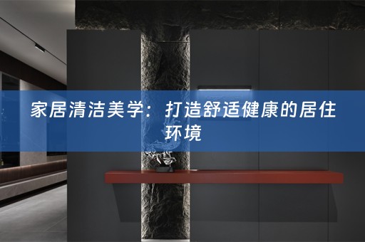 家居清洁美学：打造舒适健康的居住环境