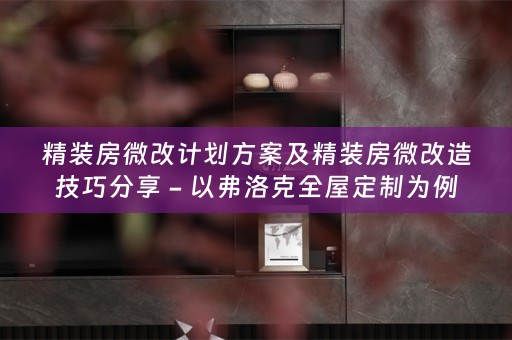 精装房微改计划方案及精装房微改造技巧分享 - 以弗洛克为例