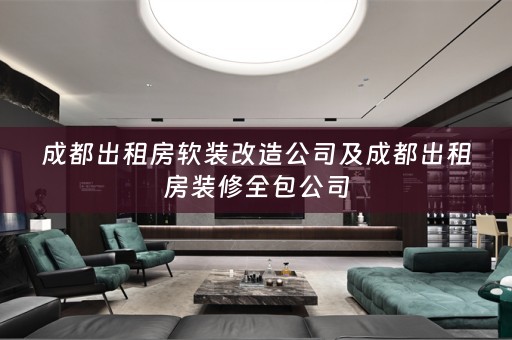 成都出租房改造公司及成都出租房装修全包公司