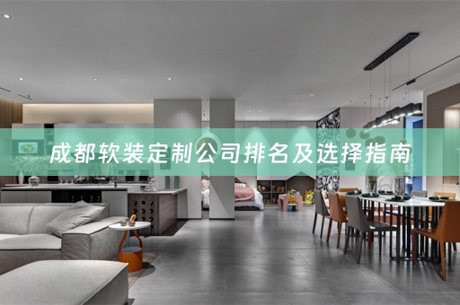 成都定制公司排名及选择指南