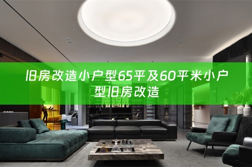 旧房改造小户型65平及60平米小户型旧房改造