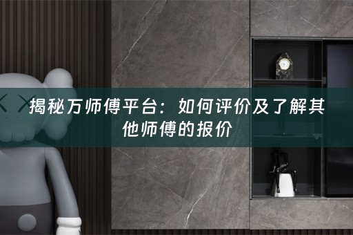 揭秘万师傅平台：如何评价及了解其他师傅的报价