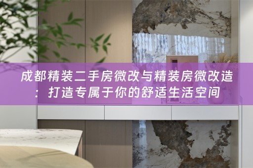 成都精装二手房微改与精装房微改造：打造专属于你的舒适生活空间