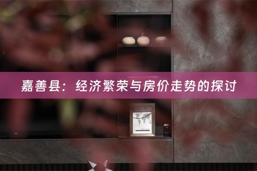 嘉善县：经济繁荣与房价走势的探讨
